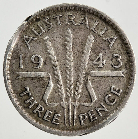 1943 Australia Threepence Silver Coin | Fine Collectable Grade