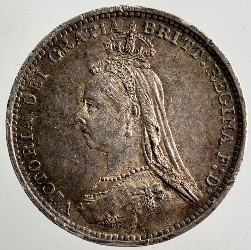 1887 Victoria Threepence Silver Coin | Very High Grade