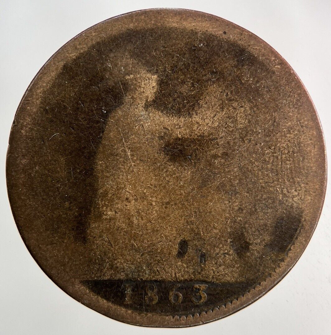 1863 Victoria One Penny Coin | Collectable Grade