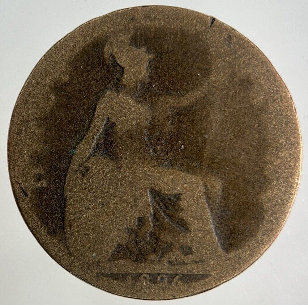 1896 Victoria Half-Penny Coin | Fair Grade