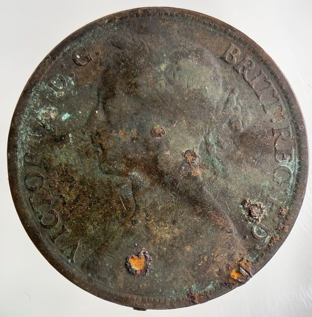 1894 Victoria One Penny Coin | Collectable Grade