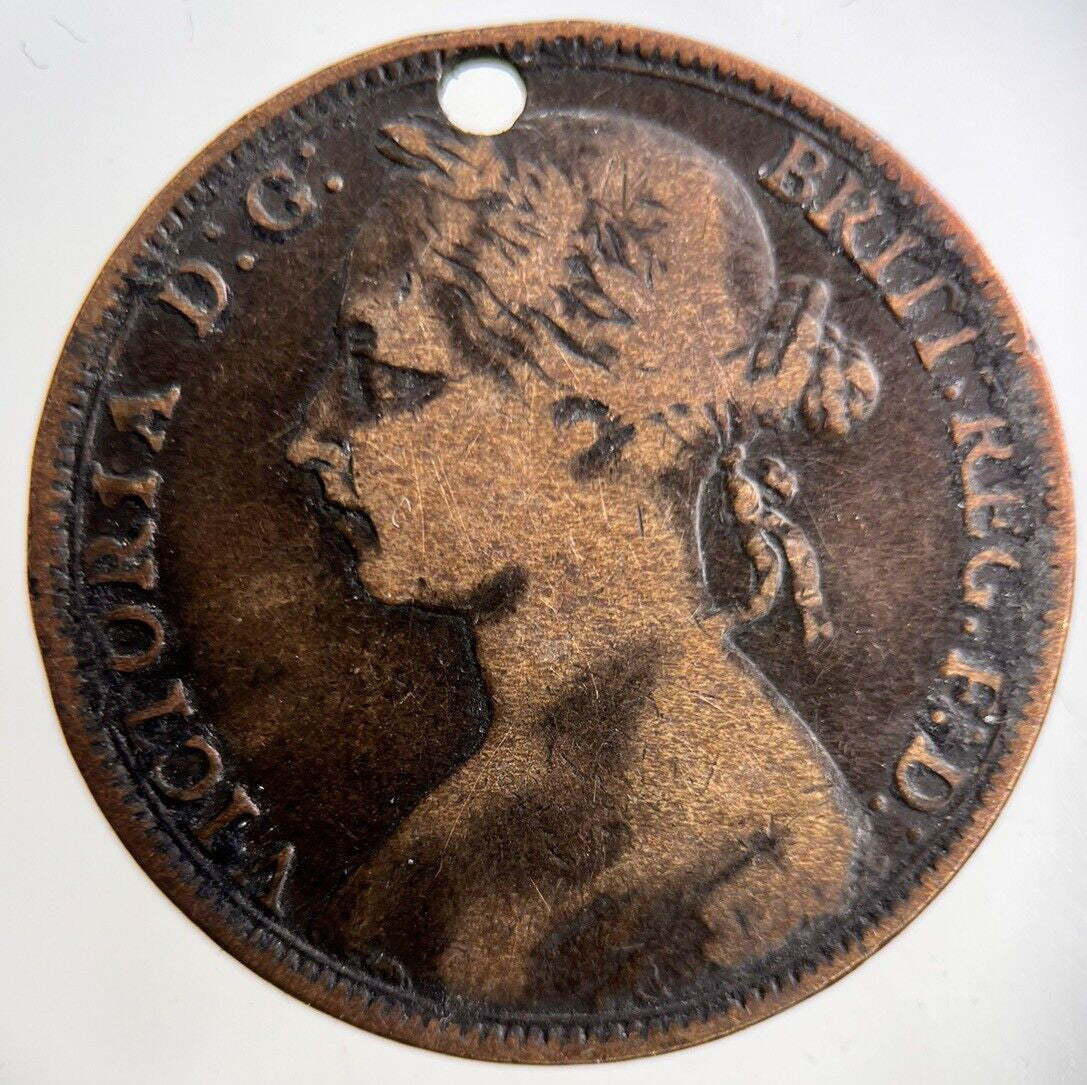 1892 Victoria One Penny Coin | Fine Collectable Grade