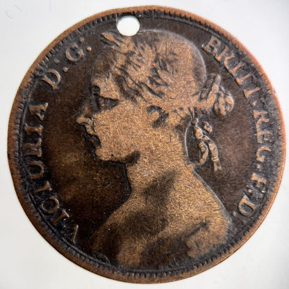 1892 Victoria One Penny Coin | Fine Collectable Grade