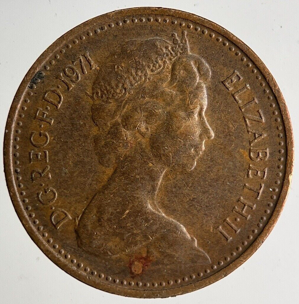 1971 Elizabeth II New 1/2 Half - Penny Coin | Very High Grade