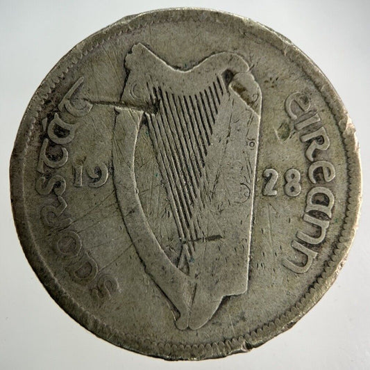 1928 Irish Half - Crown Silver Coin | Collectable Grade