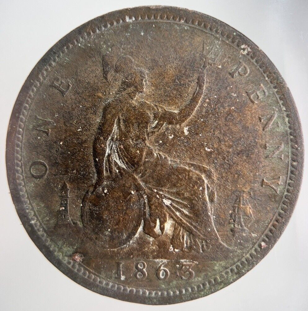 1863 Victoria Penny Coin | Collectable Grade | a4502