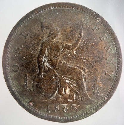 1863 Victoria Penny Coin | Collectable Grade | a4502