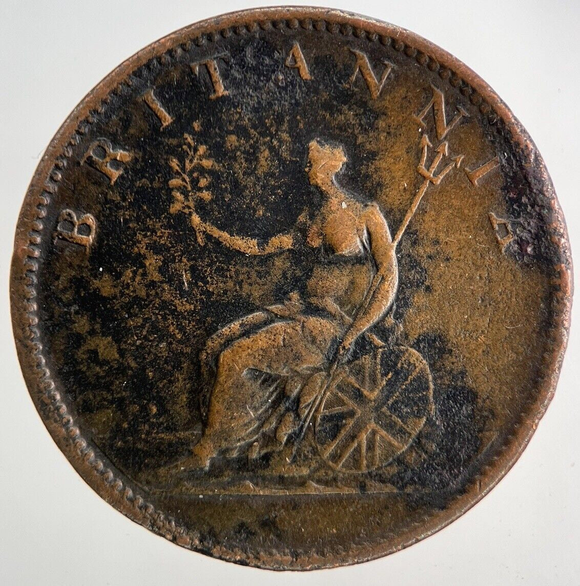 1807 George 3rd III Half-Penny Coin | Fine Collectable Grade