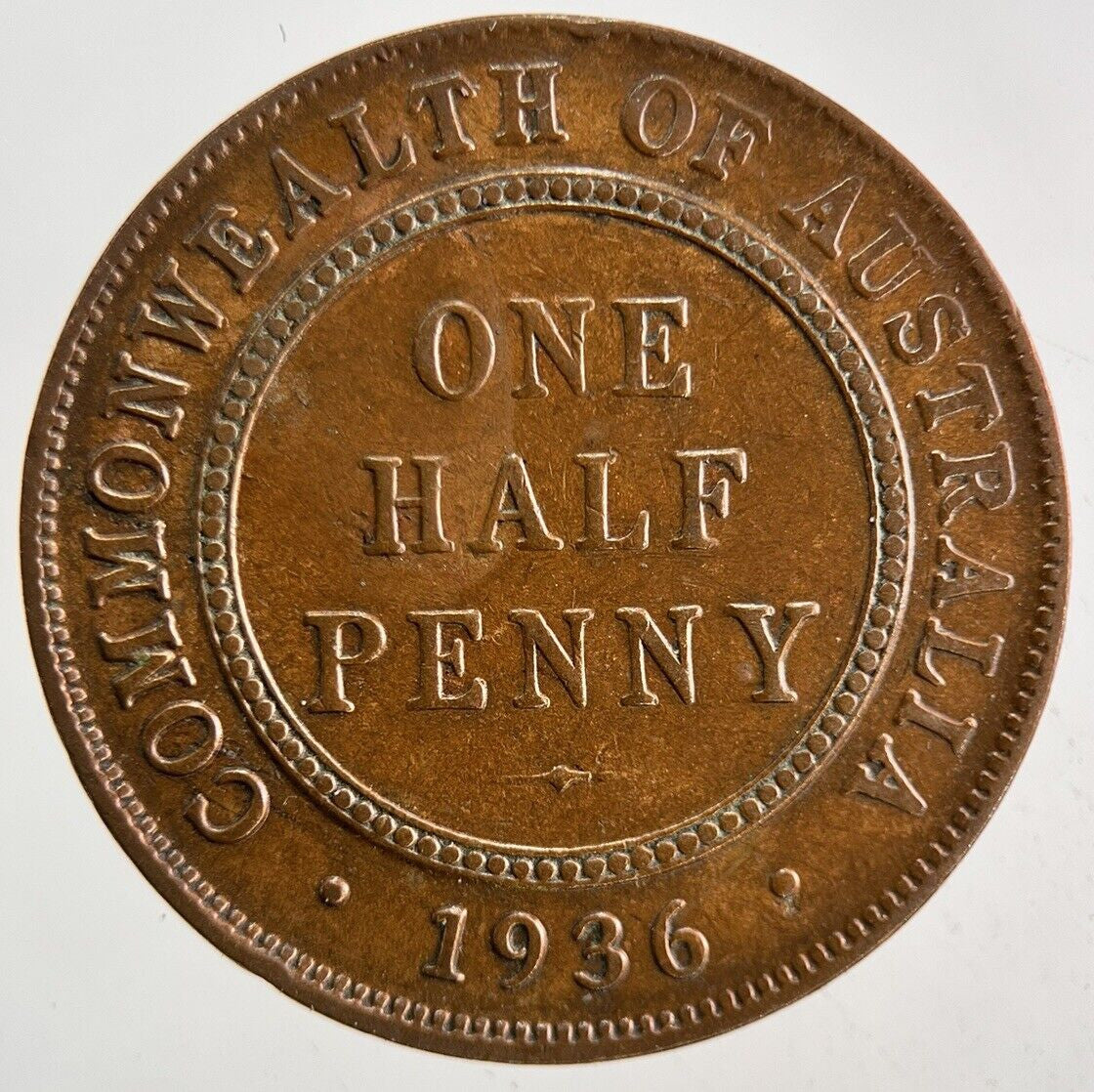 1936 Australia Half - Penny Coin | Fine Collectable Grade