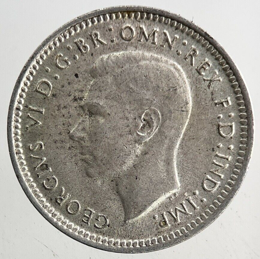 1944 - S Australia Threepence Silver Coin | Fine Collectable Grade