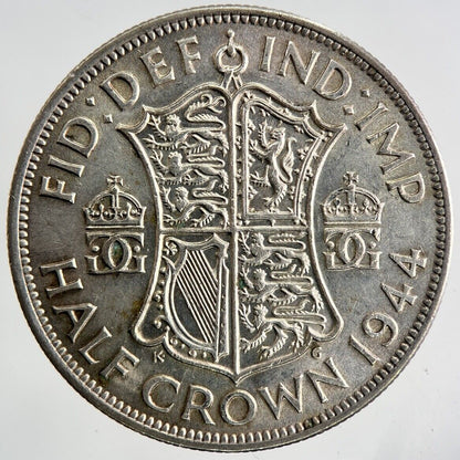1944 George VI Half - Crown Silver Coin | Very High Grade