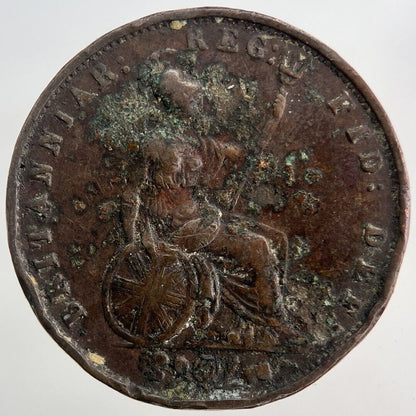 1854 Victoria Half-Penny Coin | Fine Collectable Grade