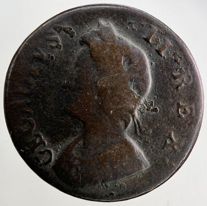 1735 George II 2nd Farthing Coin | Fine Collectable Grade