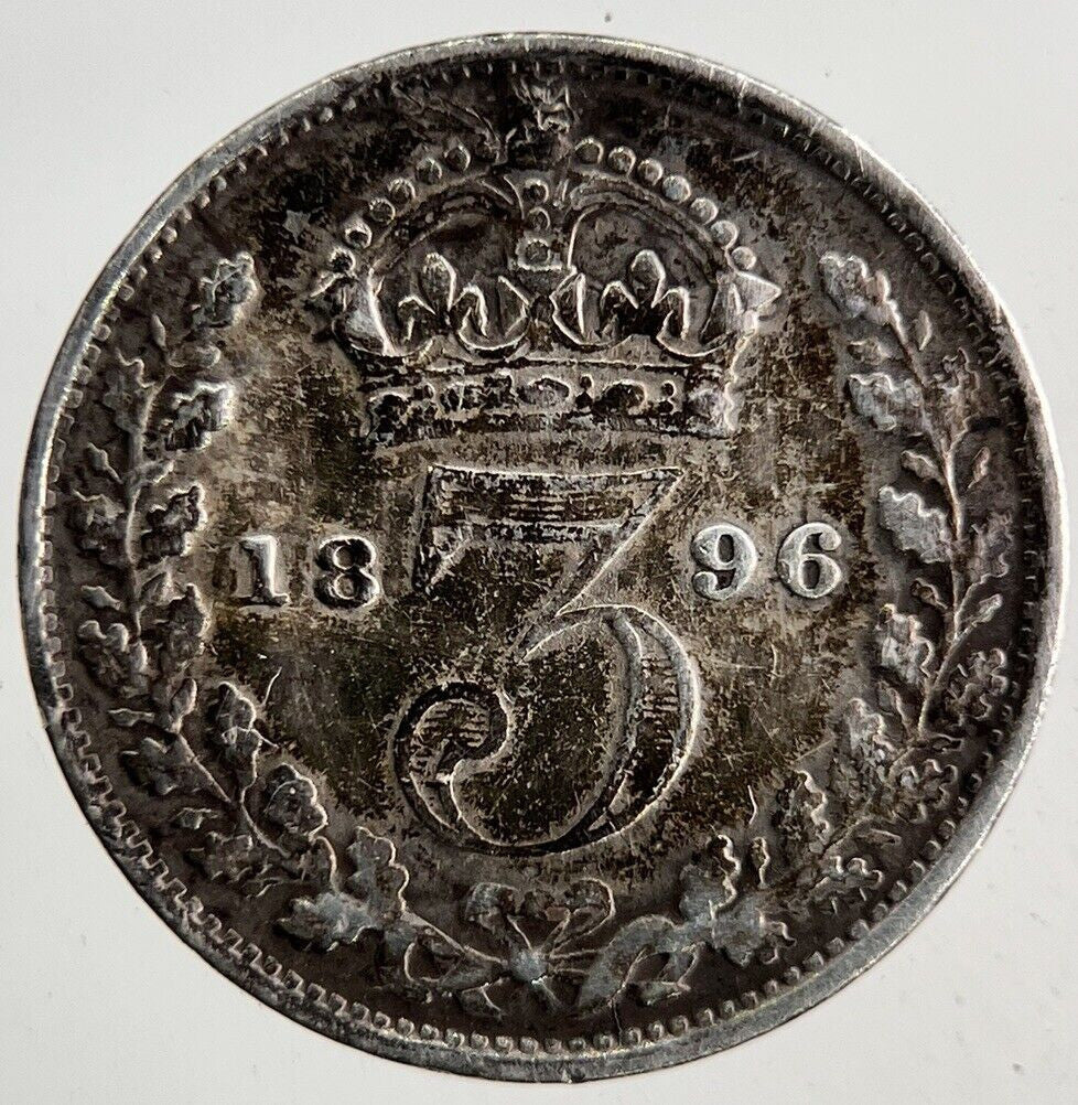1896 Victoria Threepence Silver Coin | Fine Collectable Grade