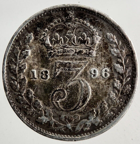 1896 Victoria Threepence Silver Coin | Fine Collectable Grade