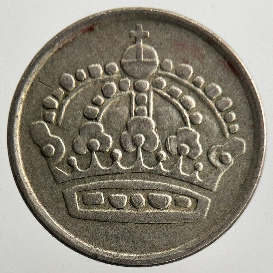 1954 Sweden 10 Ore Silver Coin | Fine Collectable Grade