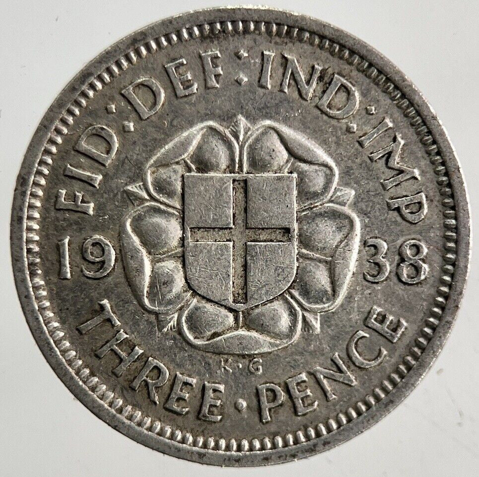 1938 George VI Threepence Silver Coin | Fine Collectable Grade