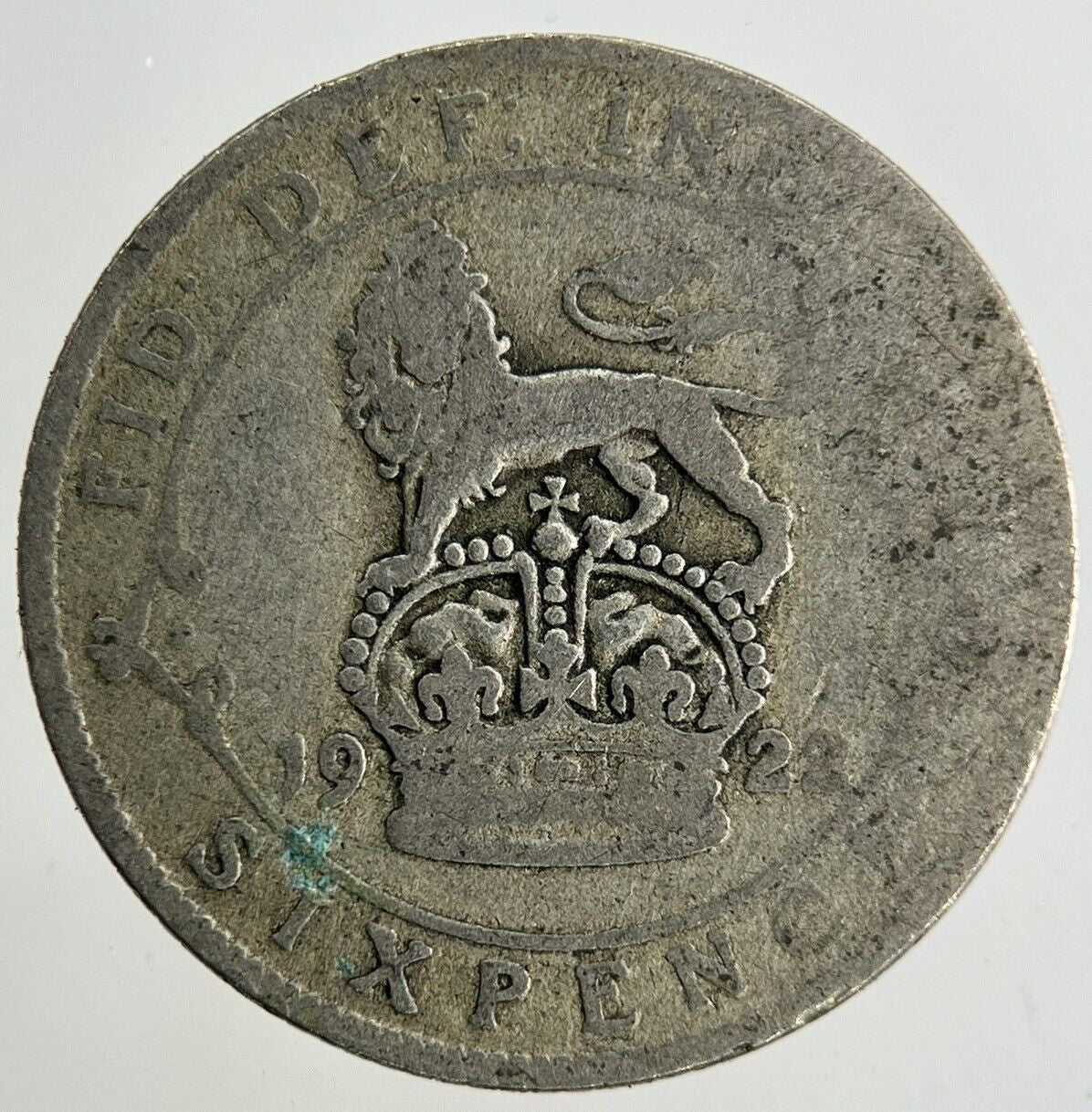 1922 George V Sixpence Silver Coin | Fair Grade