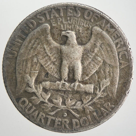 1958 - D US USA Quarter Dollar Silver Coin | Fine Collectable Grade | a4230