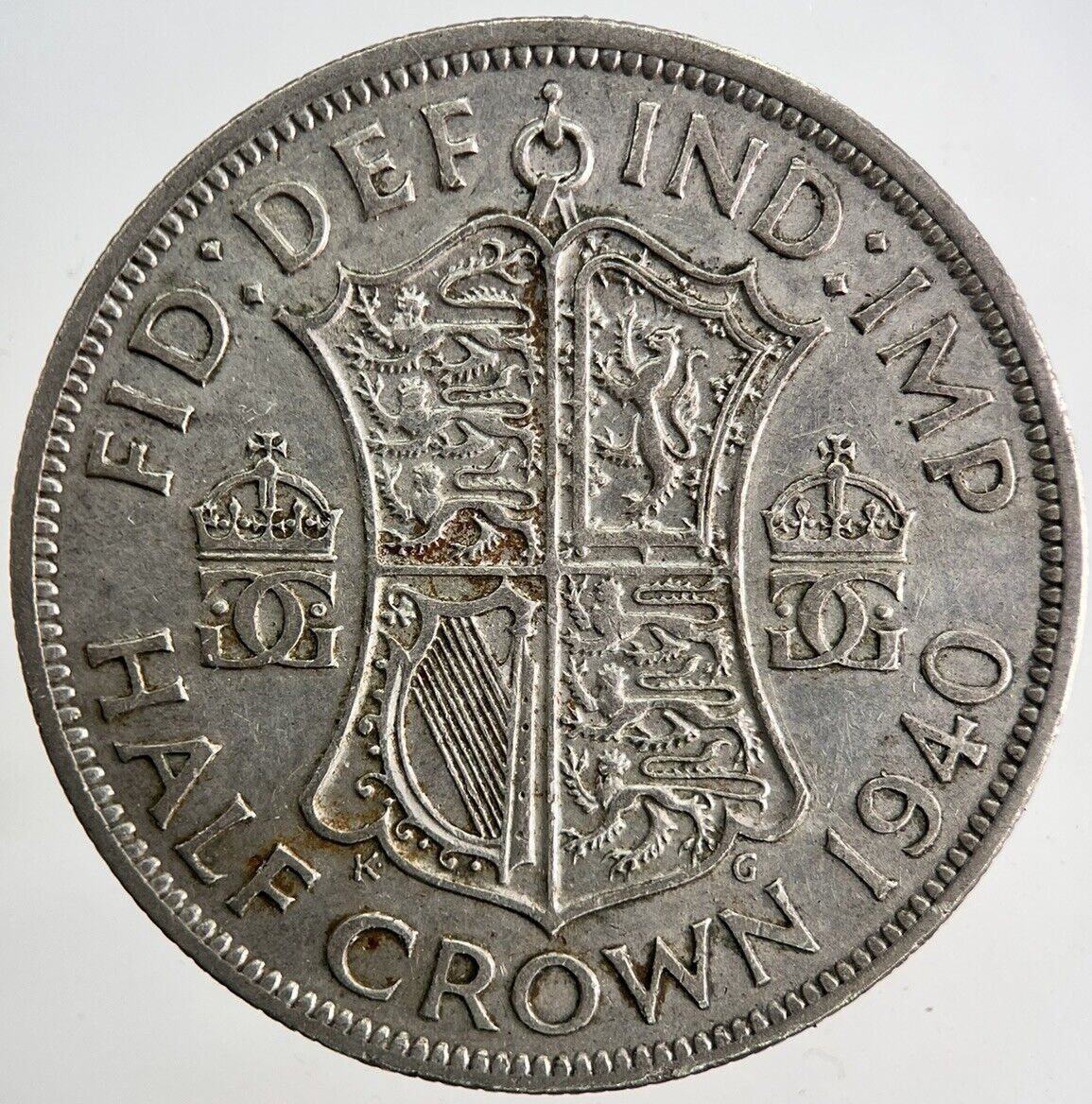1940 George VI Half - Crown Silver Coin | Fine Collectable Grade