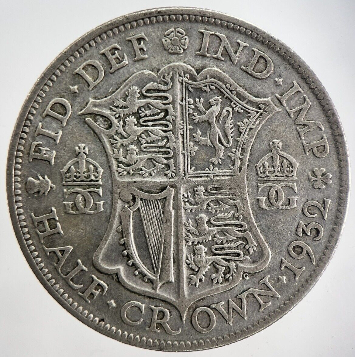 1932 George V Half - Crown Silver Coin | Fine Collectable Grade