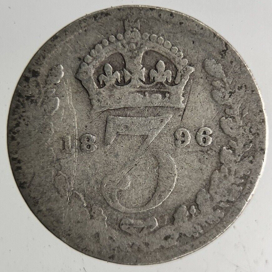 1896 Victoria Threepence Silver Coin | Collectable Grade