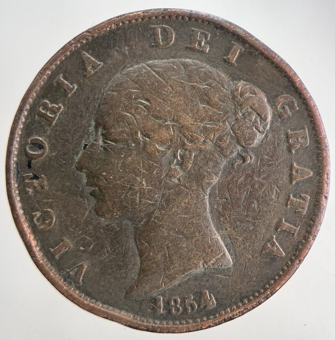 1854 Victoria Half - Penny Coin | Collectable Grade | a8593