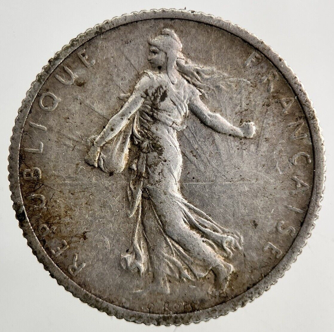 1917 France 1 Franc Silver Coin | Fine Collectable Grade