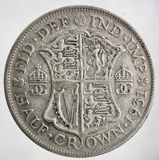 1931 George V Half - Crown Silver Coin | Fine Collectable Grade