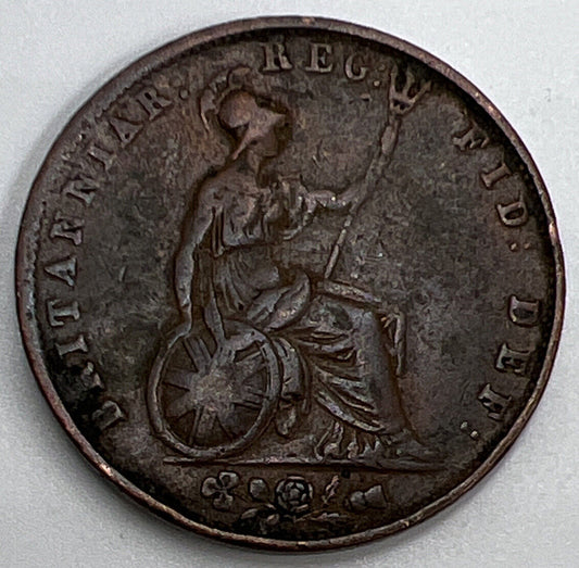 1853 Victoria Half - Penny | British Copper Coin | Fine Collectable Grade | a1272