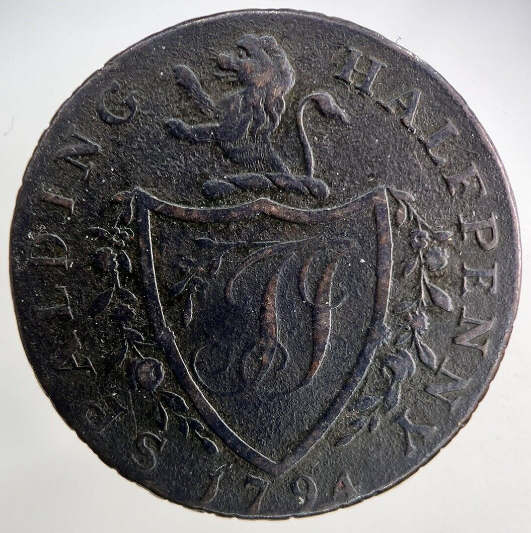 1794 Spalding Half - Penny Coin | Fine Collectable Grade