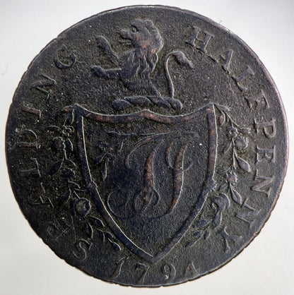 1794 Spalding Half - Penny Coin | Fine Collectable Grade