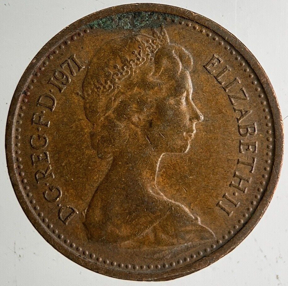 1971 Elizabeth II New 1/2 Half - Penny Coin | Very High Grade