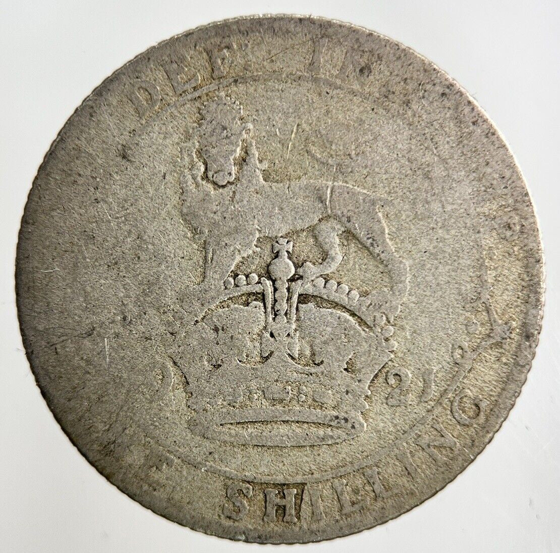 1921 George V Shilling Silver Coin | Fair Grade