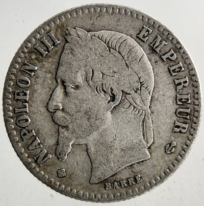 1865 France 50 Centimes Silver Coin | Fine Collectable Grade