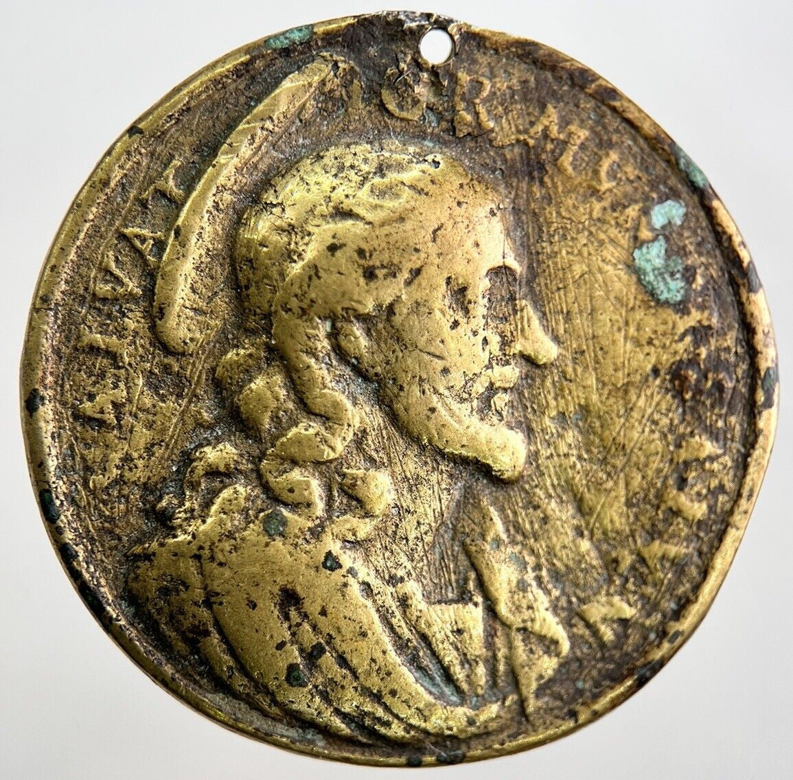 Old Jesus Saviour Of The World & Holy Mother Mary Medal | Collectable Grade