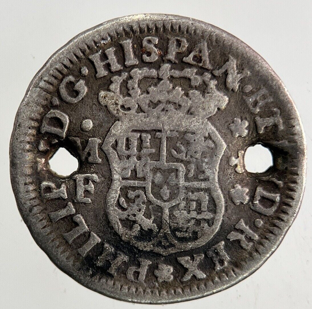 1740 Spain / Mexico 1/2 Half Real Silver Coin | Fine Collectable Grade