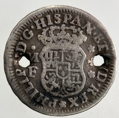 1740 Spain / Mexico 1/2 Half Real Silver Coin | Fine Collectable Grade