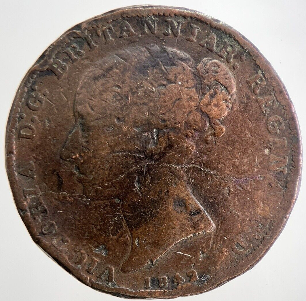 1842 Gibraltar Two Quarts Coin | Fine Collectable Grade | a6650