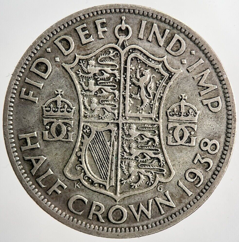 1938 George VI Half - Crown Silver Coin | Fine Collectable Grade | a6514