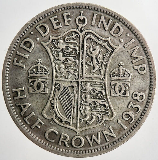 1938 George VI Half - Crown Silver Coin | Fine Collectable Grade | a6514