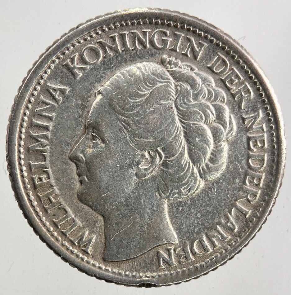 1944 Netherlands 25 Cents Silver Coin | Fine Collectable Grade