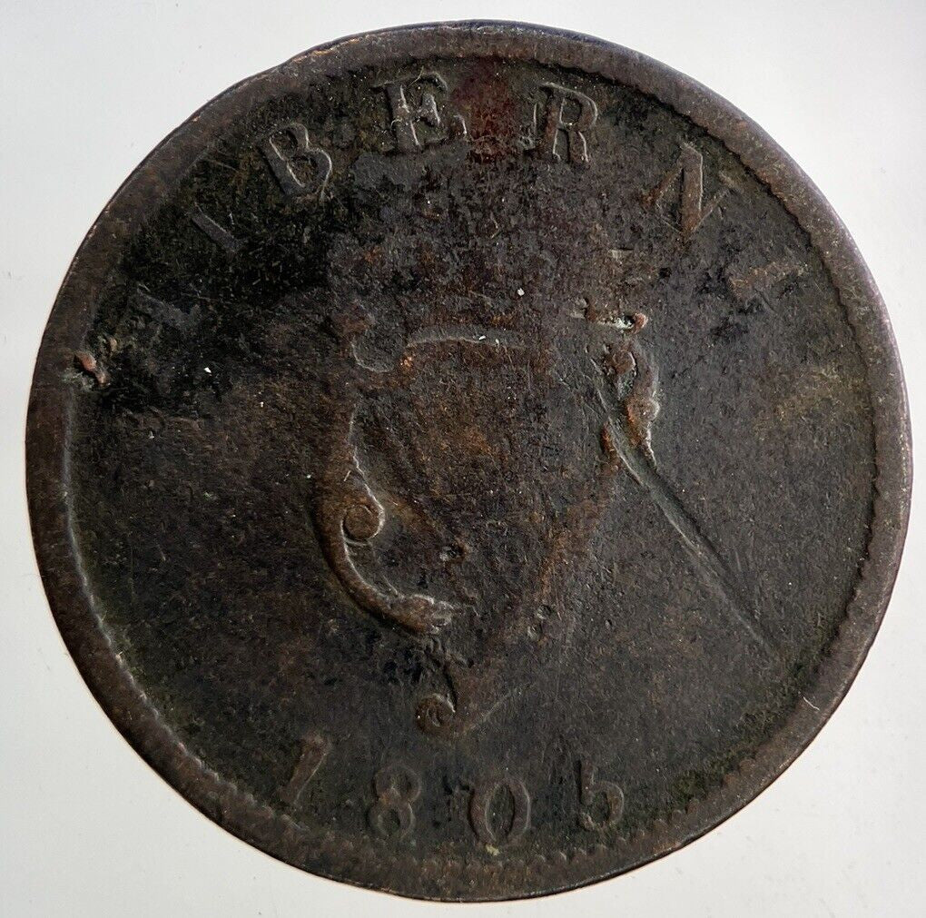 1805 Irish Half - Penny Coin | Collectable Grade