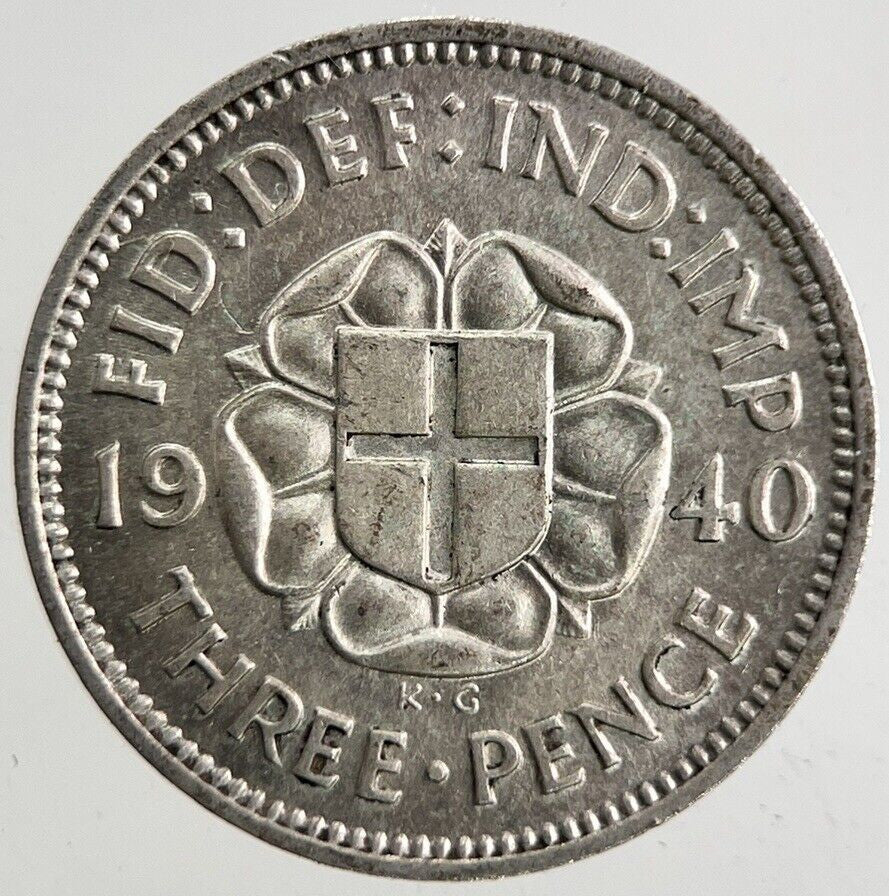 1940 George VI Threepence Silver Coin | Very High Grade
