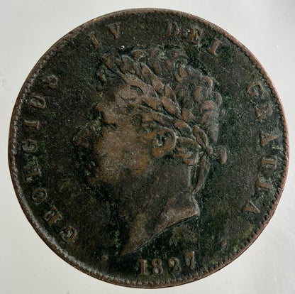 1827 George IV Half - Penny Coin | Collectable Grade
