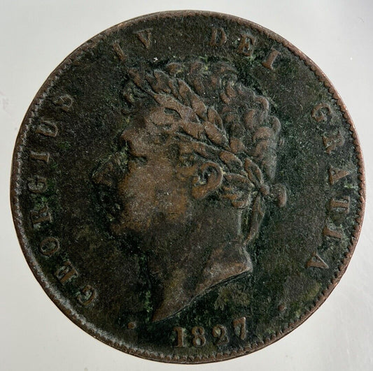 1827 George IV Half - Penny Coin | Collectable Grade