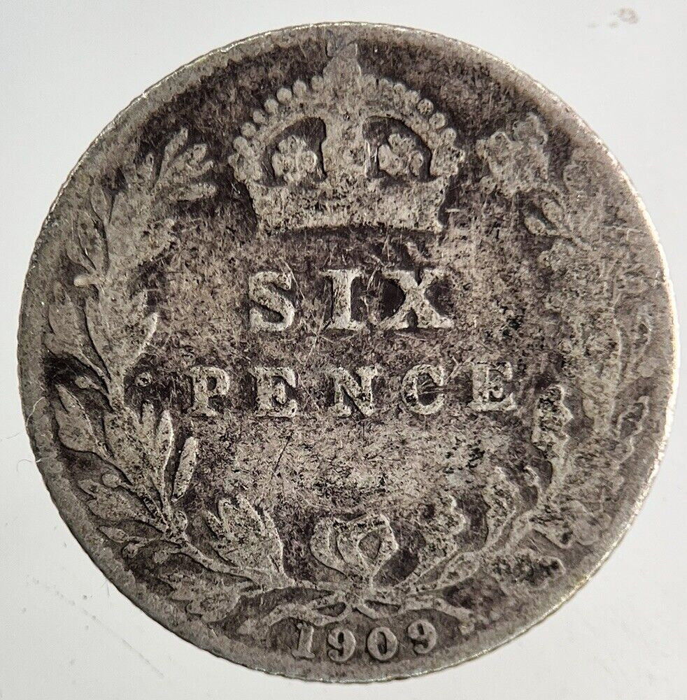 1909 Edward VII Sixpence Silver Coin | Collectable Grade