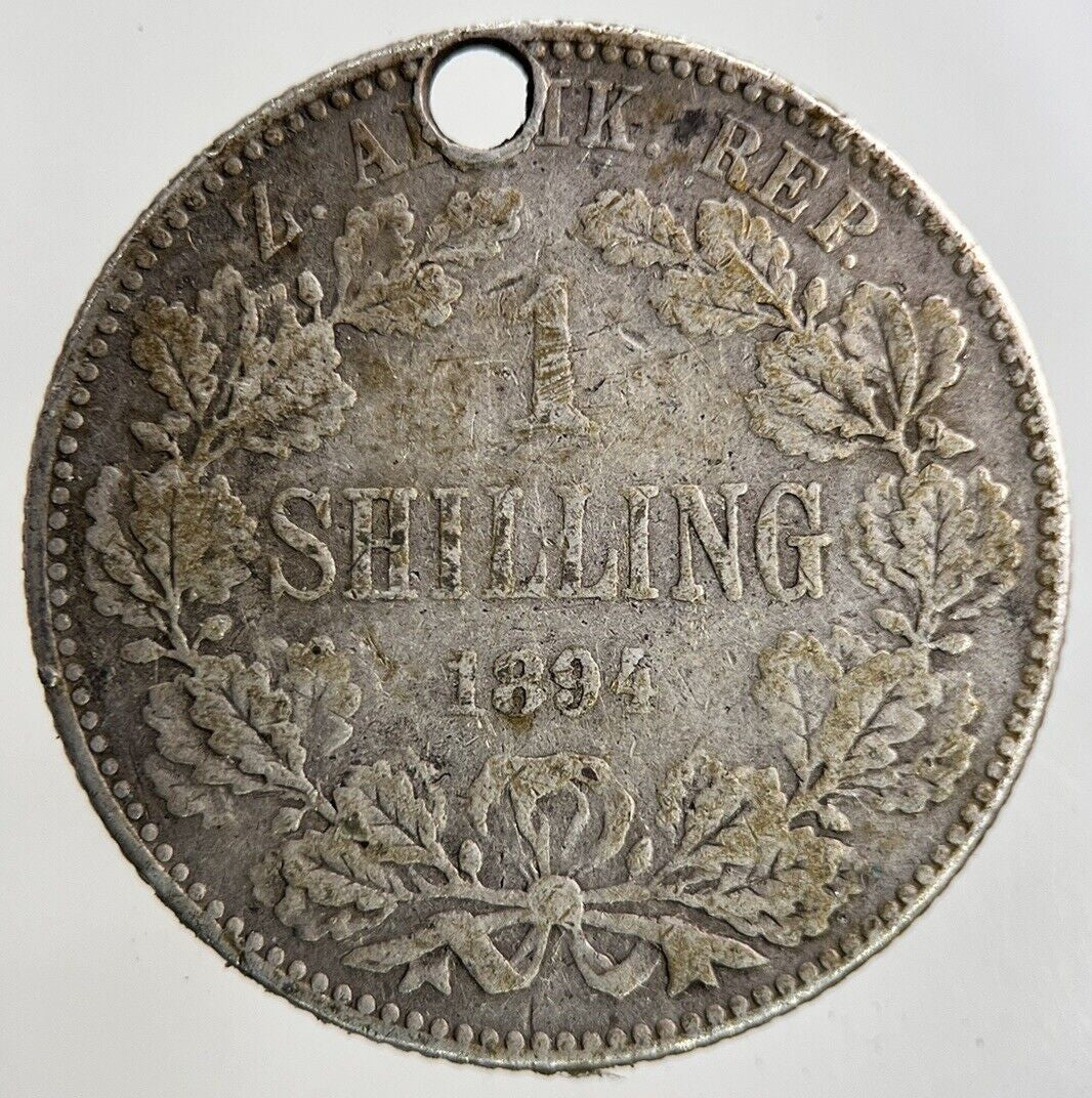 1894 South Africa Shilling Silver Coin | Collectable Grade