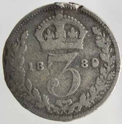 1889 Victoria Threepence Silver Coin | Collectable Grade