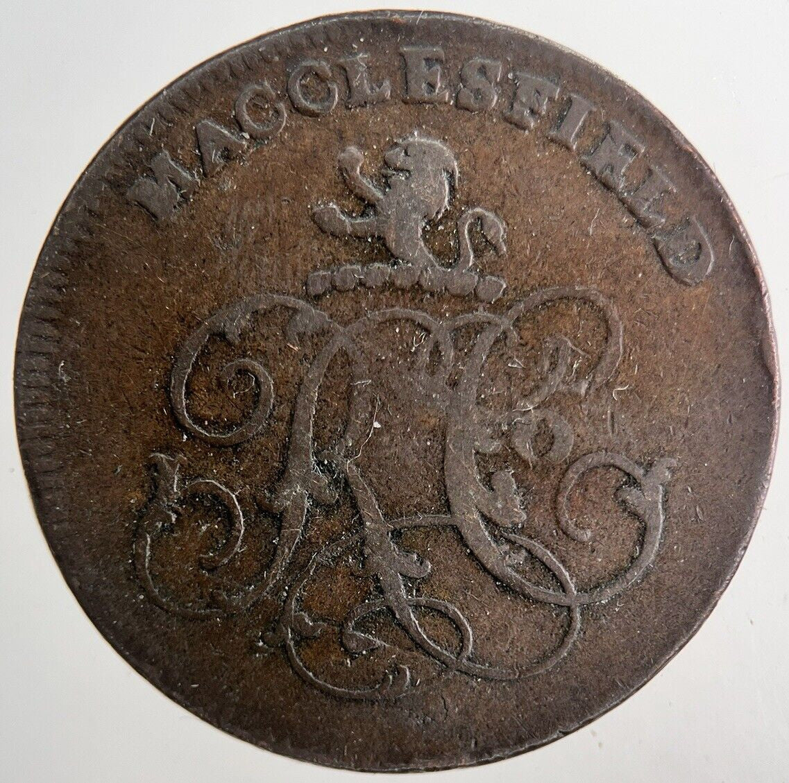 1792 Macclesfield Half - Penny Token | Fine Collectable Grade | a6548